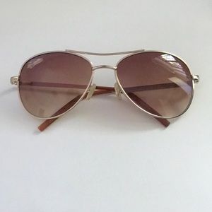 gold and brown aviators